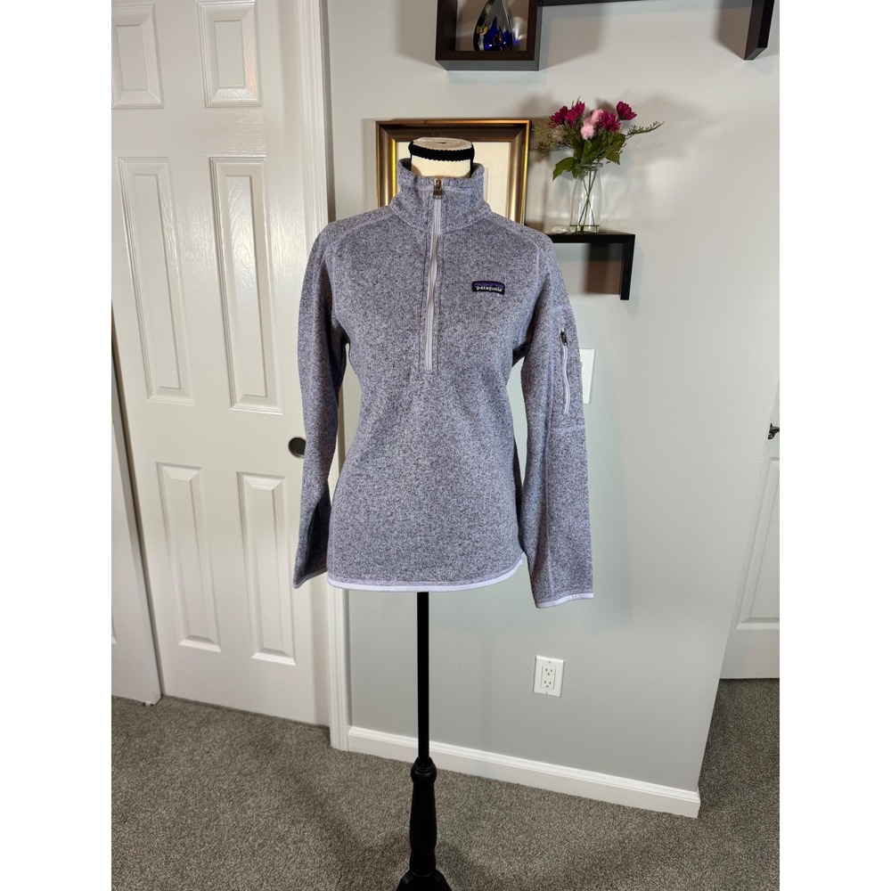 Patagonia Better Sweater 1/4 Zip Fleece Pullover Grey Heather Womens Medium